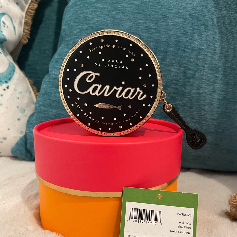 Kate Spade Novelty Caviar Coin Purse